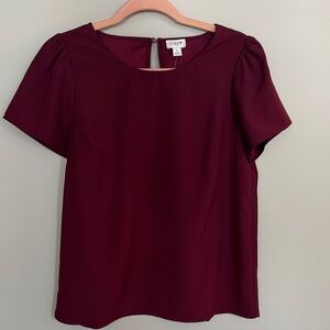 J. Crew Deep Burgundy Blouse